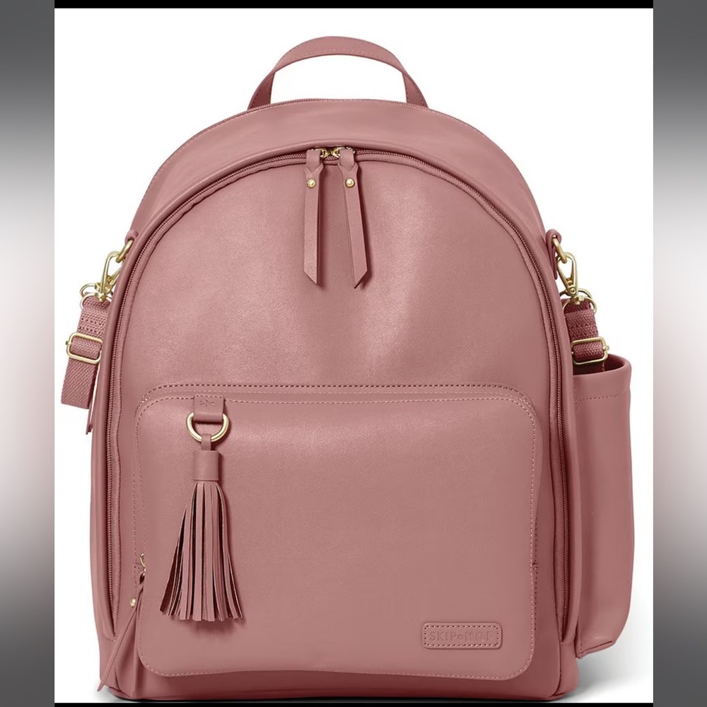 Greenwich Tasseled Vegan Leather Backpack Diaper Bag - only used twice!
